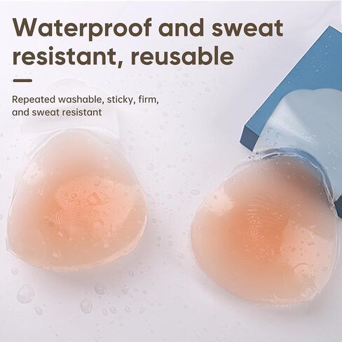 2 Pairs Lift up Pasties Strapless Bra for Big Busted Women Reusable Sticky Silicone Nipple Covers in Saudi Arabia
