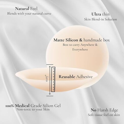 Celeskin Nipple Covers - 2 Piece Adhesive Silicone Pasties for Women, Reusable Sticky Bra Inserts for See-Through Tops. in Saudi Arabia