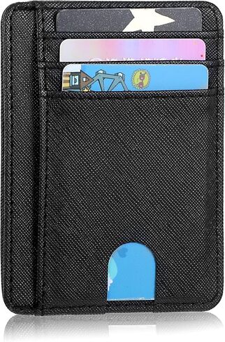 محفظة RFID للسيدات، محفظة جيب أمامي رفيعة للسفر للرجال والنساء، حافظة حامل بطاقات الائتمان RFID in Saudi Arabia