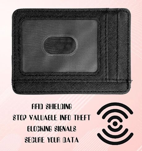 محفظة RFID للسيدات، محفظة جيب أمامي رفيعة للسفر للرجال والنساء، حافظة حامل بطاقات الائتمان RFID in Saudi Arabia