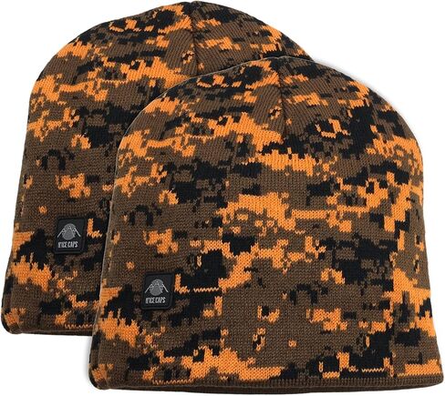 N'Ice Caps Kids Beanie Hats 2-Pack Double Layered Knit Winter Warm Boys Girls in Saudi Arabia
