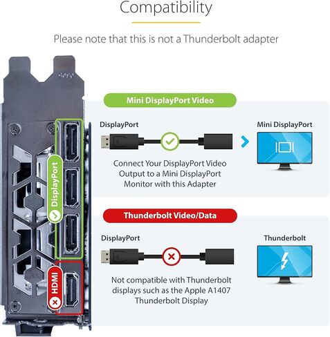 StarTech.com 3ft (1m) DisplayPort to Mini DisplayPort Cable - 4K x 2K UHD Video - DisplayPort Male to Mini DisplayPort Female Adapter Cable - DP Computer to mDP 1.2 Monitor Extension Cable (DP2MDPMF3) in Saudi Arabia