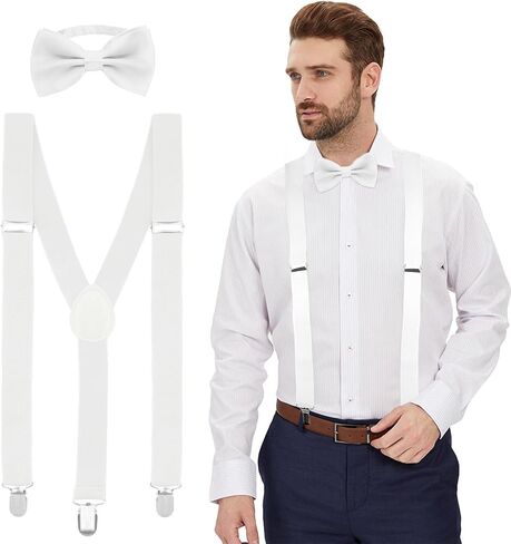 Suspenders for Men, Suspenders Women, Bow Ties for Men, Mens Suspenders, White Suspenders, Mens Suspenders With Clips, Womens Suspenders, Suspenders for Men Suit, Tie Sets for Men in Saudi Arabia