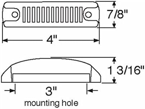 United Pacific 38165 6 LED Rectangular Streamline Clearance/Marker Light - Amber LED/Amber Lens in Saudi Arabia