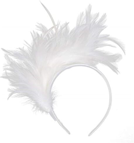 Feather Headbands 1920s Feather Headpiece Feather Fascinator Gatsby Derby Hat for Party,Cocktail,Halloween,Carnival in Saudi Arabia