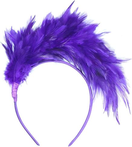 Feather Headbands 1920s Feather Headpiece Feather Fascinator Gatsby Derby Hat for Party,Cocktail,Halloween,Carnival in Saudi Arabia