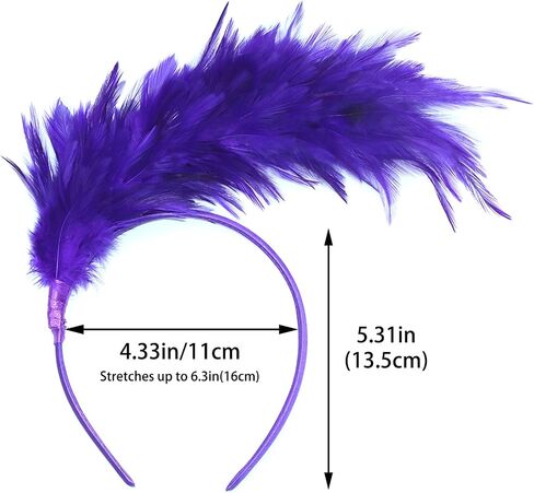 Feather Headbands 1920s Feather Headpiece Feather Fascinator Gatsby Derby Hat for Party,Cocktail,Halloween,Carnival in Saudi Arabia