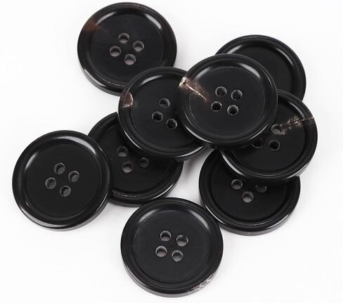 1 Inch Real Horn Buttons 10PCS Large Sewing Buttons for Coat, Blazer, Suit, Overcoat, Winter Coat, Jacket, Genuine Natural Brown Buffalo Horn Buttons for Men, Women (25mm, Brown) in Saudi Arabia
