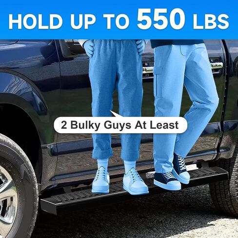 ELH Running Boards Fit for 2009-2014 F150 Super Crew Cab 2009 2010 2011 2012 2013 2014 F150 Super Crew Cab 6 Brackets Stainless Steel (Black) in Saudi Arabia