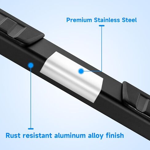 ELH Running Boards Fit for 2009-2014 F150 Super Crew Cab 2009 2010 2011 2012 2013 2014 F150 Super Crew Cab 6 Brackets Stainless Steel (Black) in Saudi Arabia