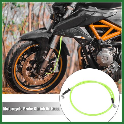 Motoforti العالمي 110 سنتيمتر 43.31 "دراجة نارية دواسة فرامل خرطوم زيت خط الأنابيب الهيدروليكية عززت الفولاذ المقاوم للصدأ مضفر الأخضر طويلة الأمد in Saudi Arabia