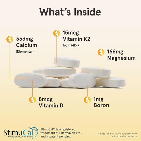 Jarrow Formulas BoneUp، 1000 مجم من الكالسيوم يوميًا، وفيتامين د3، والبورون والمعادن النزرة لصحة العظام ودعم المفاصل، 120 قرصًا نباتيًا in Kuwait