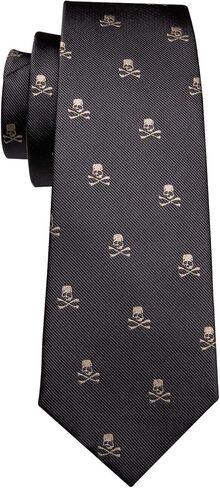 Barry.Wang Fun Animal Ties for Men Designer Handkerchief Cufflink WOVEN Casual Necktie Set Festival in Kuwait