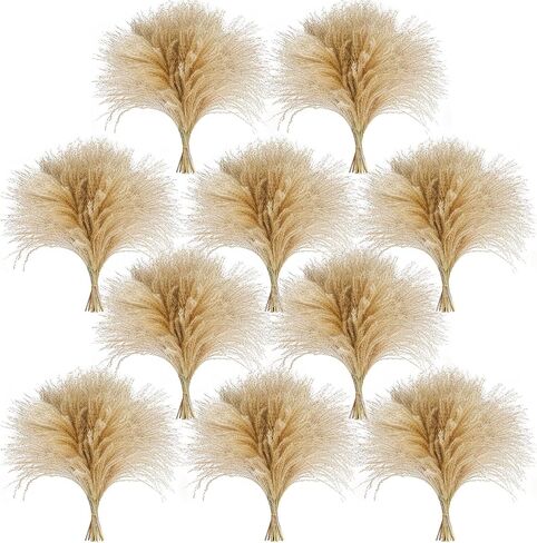 450 PCS Exquisite Natural Pampas Grass Decor - Versatile Reed Grasses for Home & Event Decoration, Pompous Fluffy Tall Dried Reed Grass - Perfect for Vases, Wreaths & Table Centerpieces in Saudi Arabia