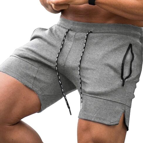 COOFANDY Men's Gym Workout Shorts Athletic Training Shorts Fitted Weightlifting Bodybuilding Shorts with Zipper Pockets in Saudi Arabia
