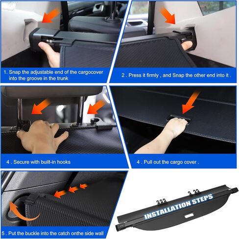 Cargo Cover Fit for Chevy Chevrolet Equinox GMC Terrain 2018 2019 2020 2021 2022 2023 2024 Accessories,Retractable Rear Trunk Cover Luggage Security Shield Shade Cover in Saudi Arabia