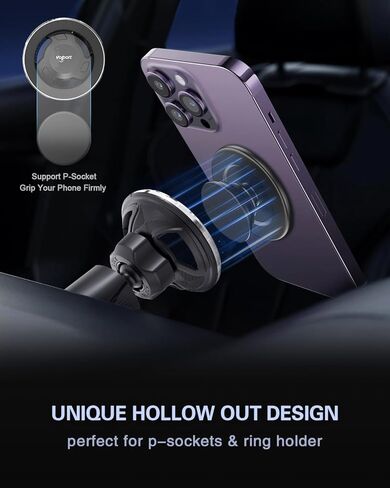 volport for Magsafe Car Mount [فتحة تهوية ولوحة القيادة]: حامل هاتف مغناطيسي للتهوية الدائرية/الأفقية/الرأسية، مغناطيس قوي لهاتف iPhone 15 14 13 12 Pro Max Plus Samsung S24 Ultra in Saudi Arabia
