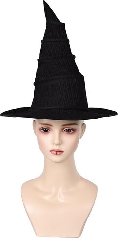 الكبار قبعة Elphaba زي الفتيات نظارات Elphaba تأثيري الساحرة معالج قبعة سوداء قبعة هالوين تأثيري الملحقات in Kuwait