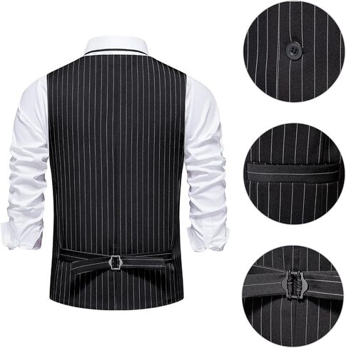 1920s Mens Gatsby Gangster Vest Great Gatsby Gangster Costume for Men Roaring 20s Accessories Set Fedora Hat Spats in Saudi Arabia
