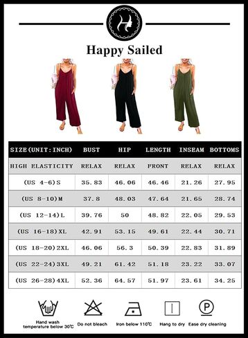 Happy Sailed Womens Casual Jumpsuits Loose Overalls Summer Sleeveless Stretchy Wide Leg Long Pants Romper with Pockets in Kuwait