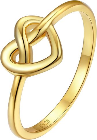 Silvora 925 الفضة الاسترليني عقده خاتم الوعد الدائري القلب الحب خواتم للنساء الفرقة حجم 4-12 ، مع صندوق هديه in Kuwait