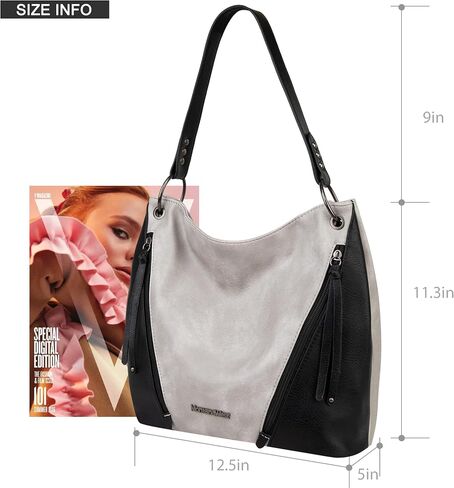 Montana West Purses for Women Hobo Shoulder Handbags with Zipper in Kuwait