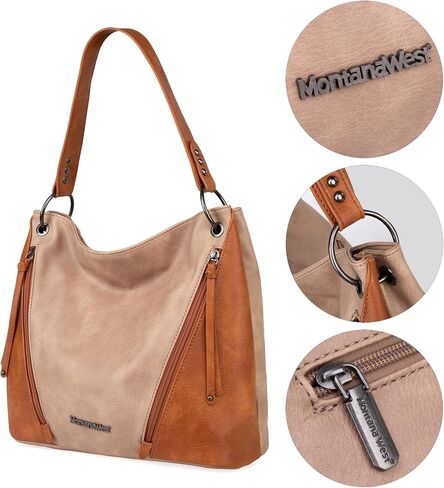 Montana West Purses for Women Hobo Shoulder Handbags with Zipper in Kuwait