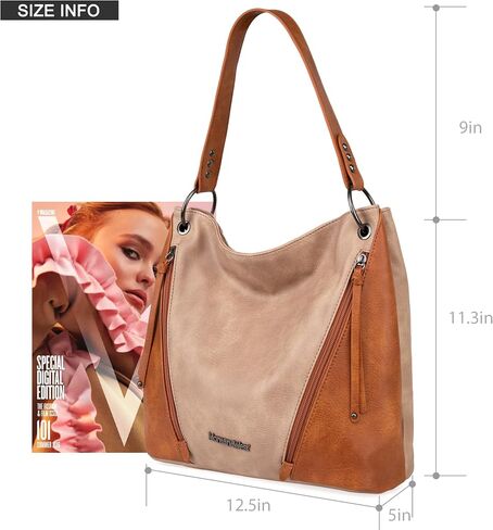 Montana West Purses for Women Hobo Shoulder Handbags with Zipper in Kuwait