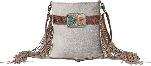 Myra Bag Gray Slate Hand-Tooled Bag S-4336 in Saudi Arabia