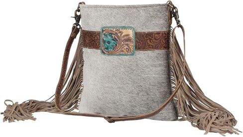 Myra Bag Gray Slate Hand-Tooled Bag S-4336 in Saudi Arabia