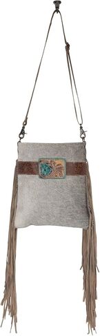 Myra Bag Gray Slate Hand-Tooled Bag S-4336 in Saudi Arabia
