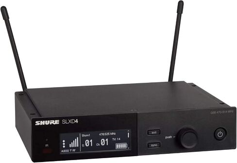 Shure SLXD124/85 Digital Wireless Microphone System with SLXD4 Single Channel Receiver, SLXD2 Handheld Transmitter with SM58 Capsule, SLXD1 Bodypack and WL185 Cardioid Lavalier Mic (J52 Band) in Saudi Arabia