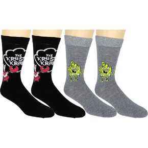 Nickelodeon Spongebob Squarepants Casual Crew Socks 2 Pair Pack