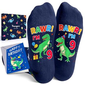 HAPPYPOP 5th Birthday Gifts for Boys - Socks for Child Girls Age 5, Presents for 5 Year Olds, 5 Year Old Boy Gift Ideas, Birthday Gift Box with Greeting Card