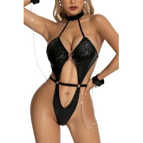 ADSEXY الملابس الداخلية للنساء مثير جلدية الدانتيل مشد المشاغب ارتداءها العميق الخامس تيدي قطعة واحدة بيبي دول الملابس الداخلية مع المختنق