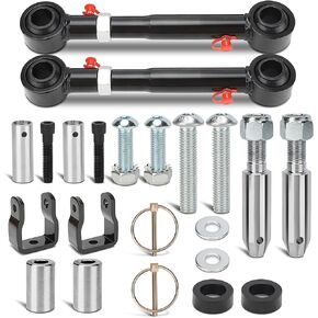 Front Swaybar Quicker Disconnect System with 2.5" - 6" Lift for 1998-2006 Jeep Wrangler TJ /1984-2001 Cherokee XJ Replace 2030 Adjustable Quicker Disconnect Sway Bar links