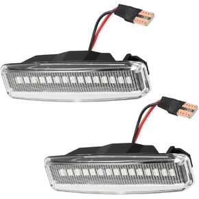 1 Pair Car LED Side Marker Lights Sequential Flashing Turn Signal Light Assembly 63142496299 BM2570108 for BMW 5 Series Replacement