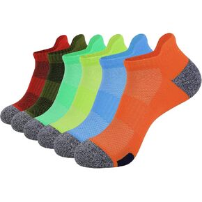 JOYNÉE Mens Ankle Athletic Low Cut Socks Running Sports Cushioned Sock for Men 6 Pack