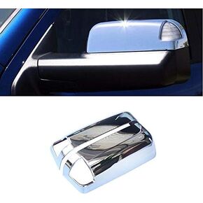 YOUNGERCAR Mirror Cover Top Half for 2009-2018 Dodge Ram 1500/2010-2017 Ram 2500 3500 Rearview Mirror Caps W/Turn Signal Overlay Chrome ABS-2ps (Do not fit Big Horn)