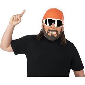 Rubie's Men's WWE Macho Man Randy Savage Deluxe Overhead Latex Mask, As Shown, One Size