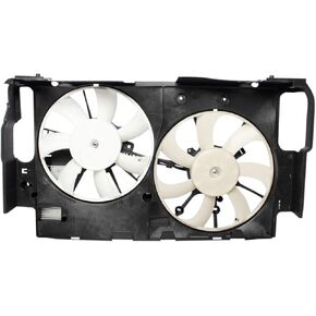 TRQ Radiator Dual Cooling Fan Assembly Compatible with 2015-2017 Lexus NX200t 2018-2021 NX300 LX3115147