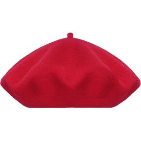 Beret Hat for Kids Wool French Beret Cap Solid Artist Hat Beanie Cap Artist Costume Accessory for Winter Children