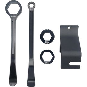 10mm/0.39''13mm/0.51''22mm/0.87''27mm/1.06''32mm/1.26''Tire Iron Lever Tool Spoon Motorcycle Tire Change Kit Wrench Set Bead Buddy Kit Tire Repair Tool for Bike EXC SX XC EXCF Dirt Pit Bike (Black)