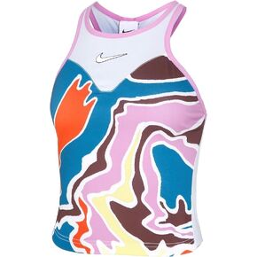Nike Court Women's DRI-FIT SLAM Tennis Tank TOP, Multicolor, Medium