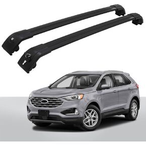 Roof Rack Cross Bars Fit for Ford Edge 2015-2024 Luggage Lockable Crossbars Carrier Cargo Bar (with Flush Side Rails)