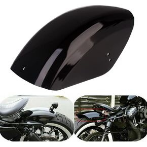 Motorcycle Flat Rear Fender 7" Short Mudguard Splash Guard Fit for Harley Sportster Iron 883 1200 1986-2022 Gloss Black