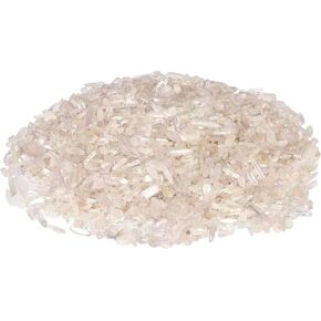 mookaitedecor 1 Pound Blue Apatite Chip Stones Crushed Crystal, Polished Rocks for Crafts, Art, Jewelry Making and Decorative Stone