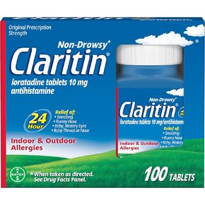 Claritin 24hr Non-Drowsy Allergy Relief, Loratadine Tablets - 100ct