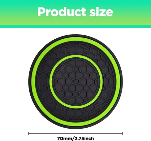 قطعتان من قواعد أكواب السيارة، سجادات أكواب السيارة، قواعد أكواب السيارة العالمية مقاس 2.75 بوصة، سجادات مضادة للانزلاق مضادة للغبار وحامل أكواب، مناسبة لمعظم الأجزاء الداخلية للسيارات (أحمر) in Kuwait