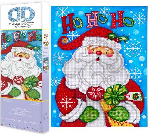 DIAMOND DOTZ ® at Home - Santa Ho, Partial Drill, Round Dotz, Diamond Painting Kits, Diamond Art Kits for Adults, Gem Art, Diamond Art, Kits, 13.8"x17.7" in Saudi Arabia